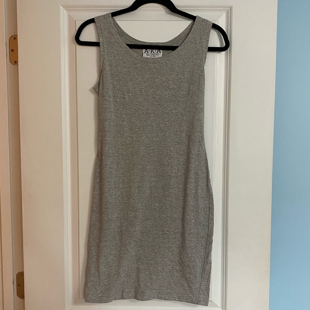 Aka Los Angeles Grey Tank Top Shirt Dress